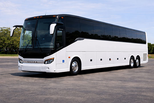 56-passenger charter bus available for charter in Haskell, TX